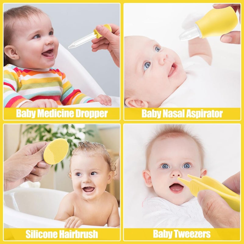 POPYJAN Baby Healthcare and Grooming Kit for Newborn Kids, 24PCS Upgraded Safety Baby Care Kit, Newborn Nursery Health Care Set, Baby Care Products (Yellow) - Image 5